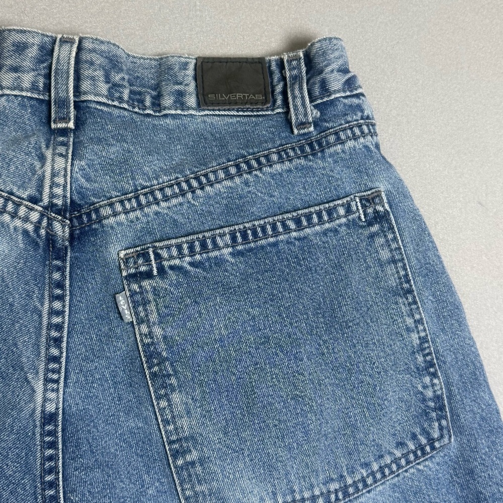 Vintage Levis SilverTab Jeans Mens 32x32 Blue Baggy Fit Skater Denim Hip Hop Y2K - Picture 8 of 10